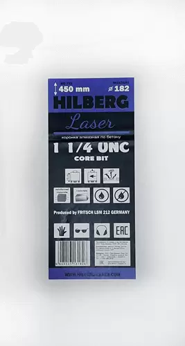 Алмазная буровая коронка 182*450 мм 1 1/4" UNC Hilberg Laser HD722 - интернет-магазин «Стронг Инструмент» город Омск