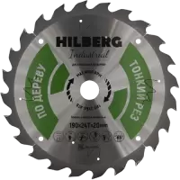 Пильный диск по дереву 190*20*1.6*24T Hilberg HWT194