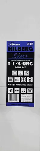 Алмазная буровая коронка 112*450 мм 1 1/4" UNC Hilberg Laser HD714 - интернет-магазин «Стронг Инструмент» город Омск