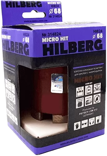Коронка алмазная SDS-Plus 68 мм под пылеудалитель Hilberg Laser Micro Hit HI824 - интернет-магазин «Стронг Инструмент» город Омск