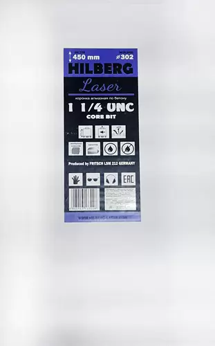 Алмазная буровая коронка 302*450 мм 1 1/4" UNC Hilberg Laser HD726 - интернет-магазин «Стронг Инструмент» город Омск