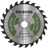 Пильный диск по дереву 250*30*2.6*24T Hilberg HW250
