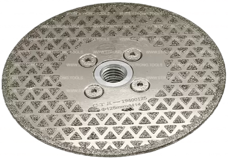 Алмазный диск с фланцем 125*М14 (гальванический) Strong СТД-19400125 - интернет-магазин «Стронг Инструмент» город Омск
