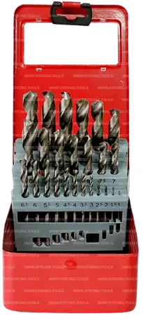 Набор сверл по металлу из 25 предметов 1.0-13.0мм Strong СТС-021000025 - интернет-магазин «Стронг Инструмент» город Омск