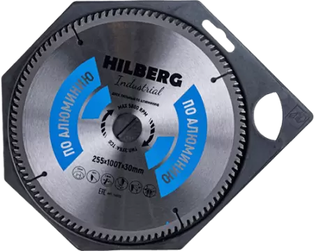 Пильный диск по алюминию 255*30*Т100 Industrial Hilberg HA255 - интернет-магазин «Стронг Инструмент» город Омск