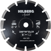 Алмазный диск по асфальту 230*22.23*10*2.3мм Asphalt Laser Hilberg HM305 - интернет-магазин «Стронг Инструмент» город Омск