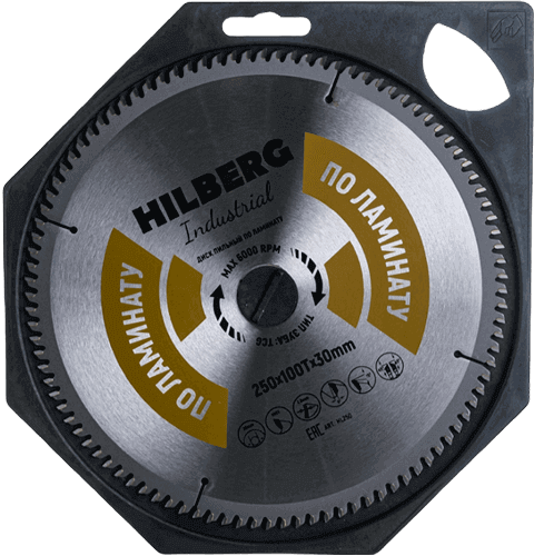 Пильный диск по ламинату 250*30*Т100 Industrial Hilberg HL250 - интернет-магазин «Стронг Инструмент» город Омск