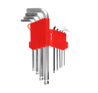 Набор шестигранных ключей HEX с шариком из 9 предметов "Х" (1.5-10мм) Strong СТП-92200002 - интернет-магазин «Стронг Инструмент» город Омск