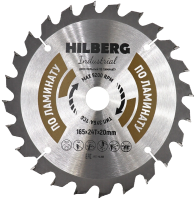 Пильный диск по ламинату 165*20*Т24 Industrial Hilberg HL166