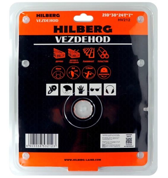 Универсальный пильный диск 210*30*24Т Vezdehod Hilberg HV212 - интернет-магазин «Стронг Инструмент» город Омск
